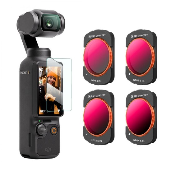 K&F Concept DJI Osmo Pocket 3 4in1 Lens filter Kit